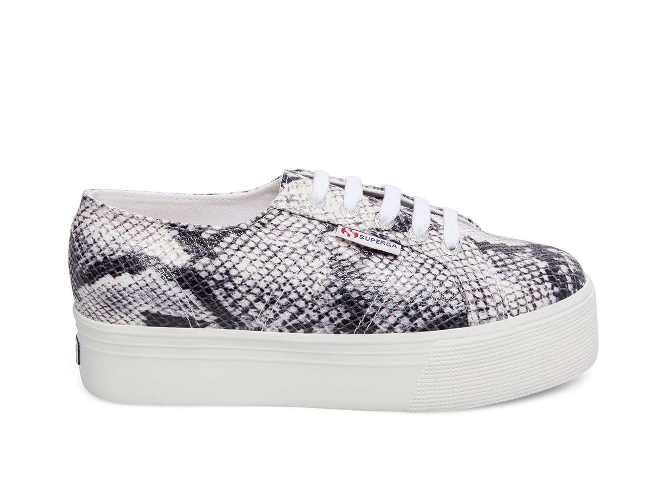 Zapatillas Superga Mujer Negras/Blancas/Serpent - 2790 Pufanw - 867425WPR